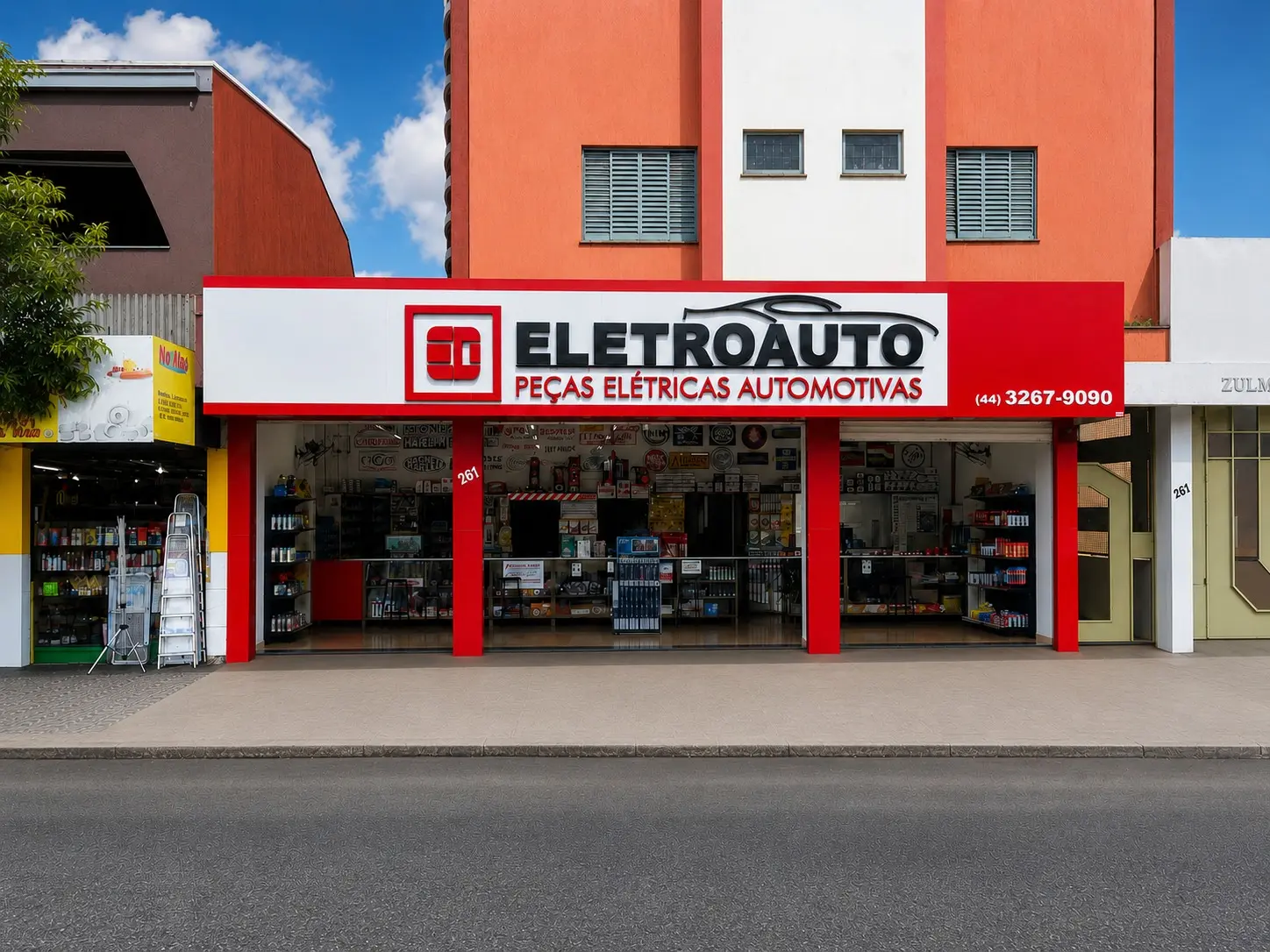 Fachada da Eletroauto Peças Elétricas Automotivas em Maringá
